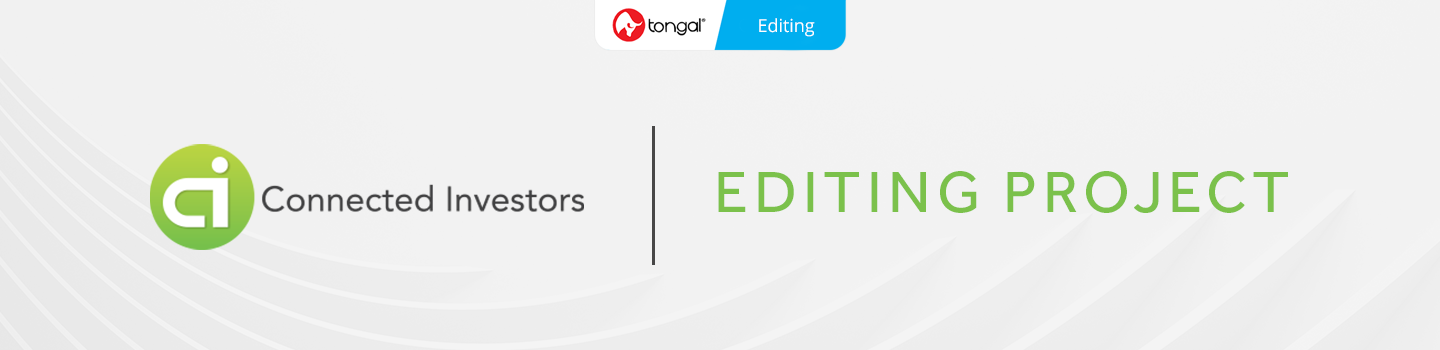 Connected Investors Editing Project