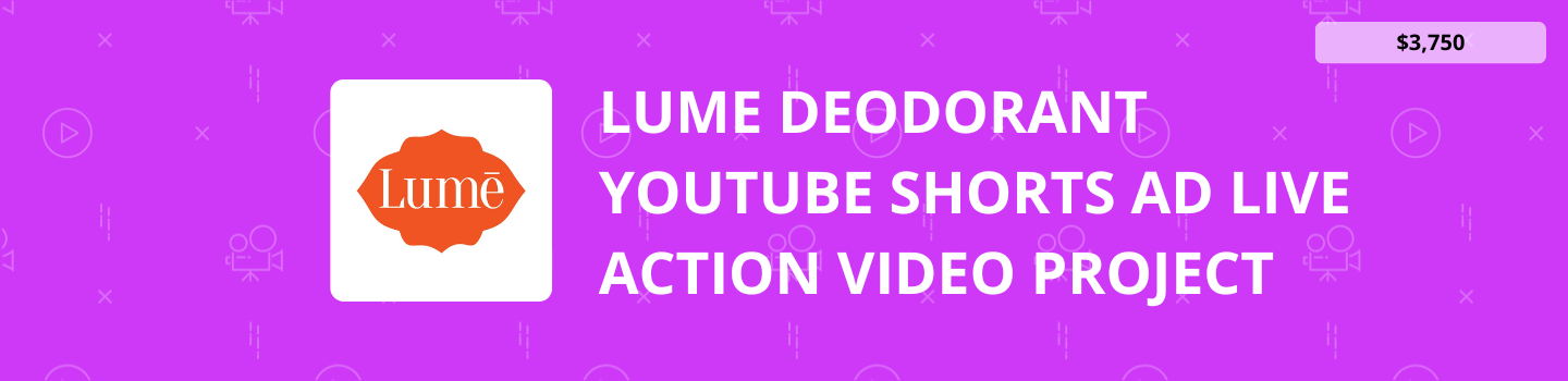 Lume Deodorant YouTube Shorts Ad Live Action Video Project