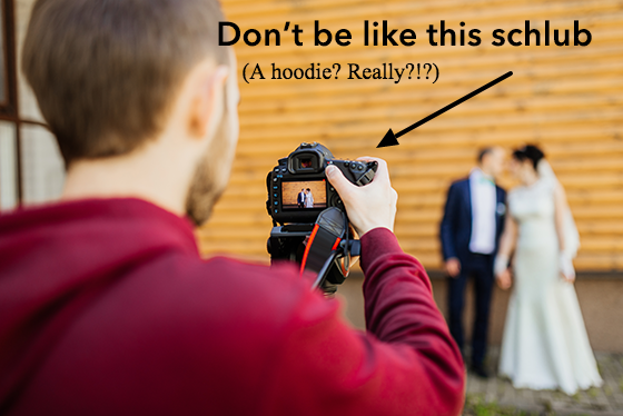 dress up if you are a wedding photographer