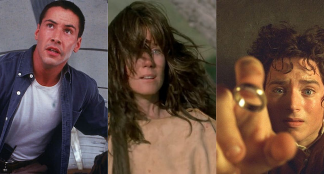 Stills from Speed, Dances with Wolves, and The Lord of the Rings