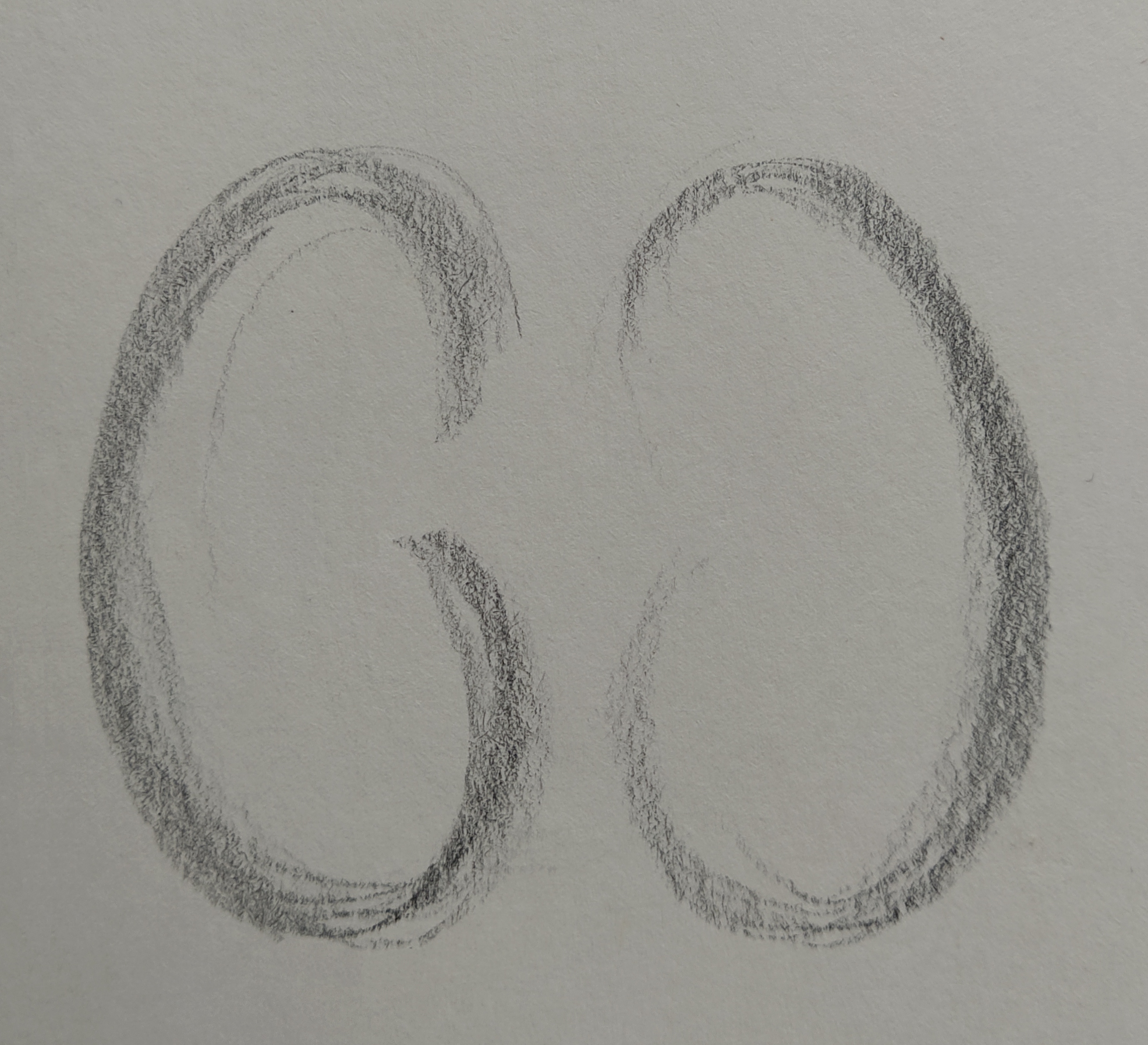 Human torso sketched with an c-shape